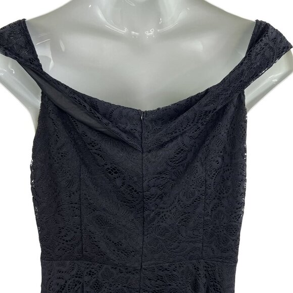 H R Homrain Women 3X Black Lace High Low Sleeveless Midi Dress Whimsigoth Witchy - Picture 5 of 16